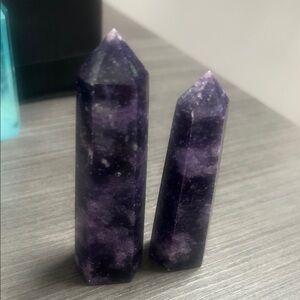 Amethyst Purple Crystal Point set  - Home Accents